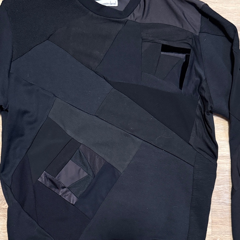 Zero Waste Daniel Patchwork Crewneck Sweater in B… - image 2